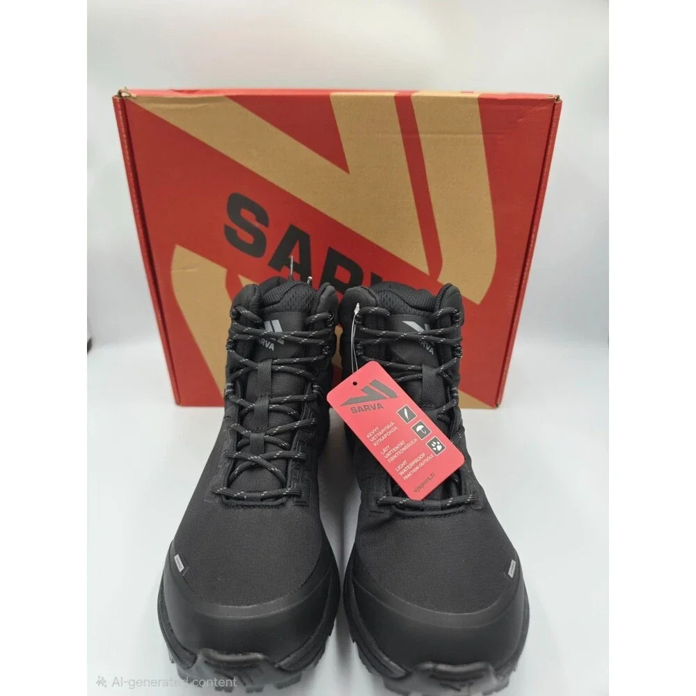 SARVA ARTIX MID MEN'S 10 EU 44 BLACK WATERPROOF WINTER HIKING BOOTS NEW BOX